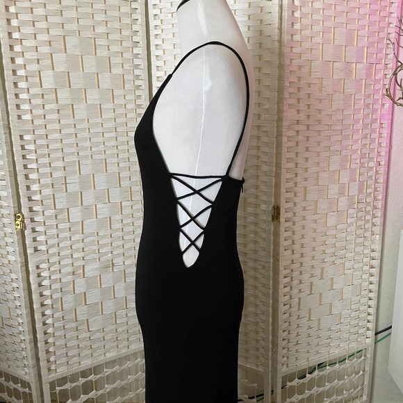 Alice + Olivia Strappy Bodycon Midi Dress Sz 4 - Picture 1 of 6